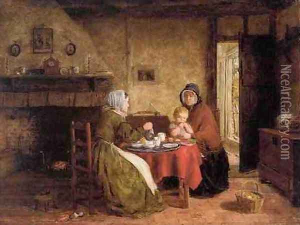 Tea Time Oil Painting - Frederick Daniel Hardy