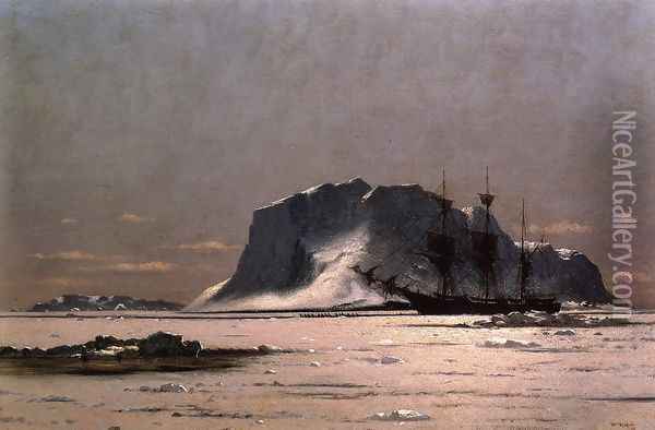 Freeing a Square Rigger Oil Painting - William Bradford