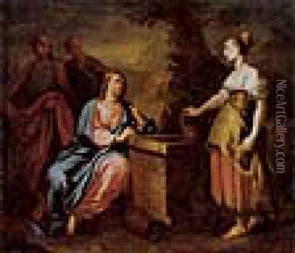 Cristo E La Samaritana Al Pozzo Oil Painting - Nicola Grassi