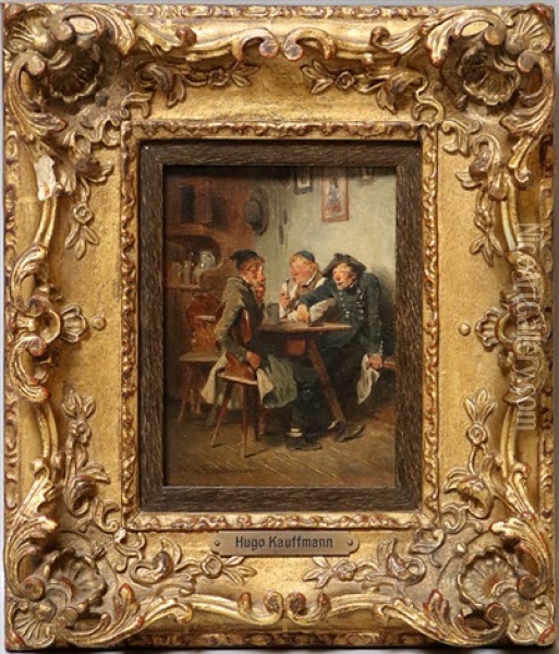 Drei Dorfpolitiker Oil Painting - Hugo Wilhelm Kauffmann