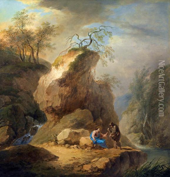 Die Versuchung Christi In Der Wuste Oil Painting - Norbert Joseph Carl Grund