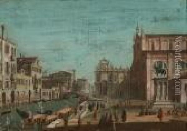 Vue Du Campo De San Giovanni E Paolo Oil Painting - (Giovanni Antonio Canal) Canaletto