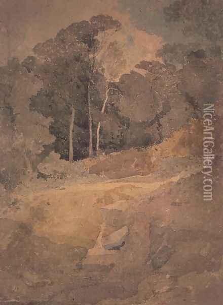 Duncombe Park, 1805-6 Oil Painting - John Sell Cotman