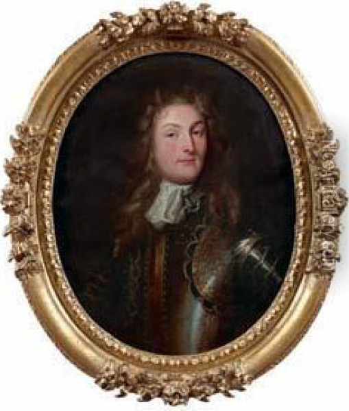 Portrait De Louis De Bourbon, Prince De Conde Dit Monsieur Le Duc Oil Painting - Jean Baptiste Henri Bonnart