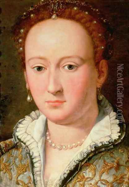 Portrait of Bianca Cappello 1580 Oil Painting - Alessandro Allori