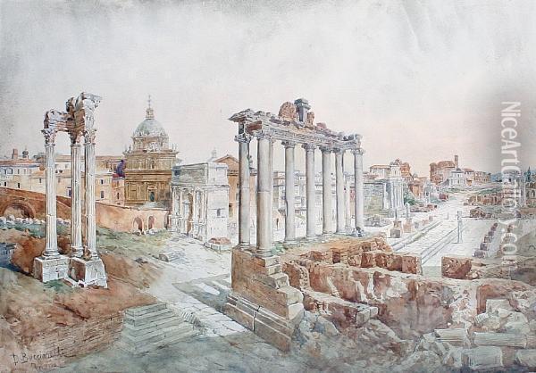 The Forum, Rome Oil Painting - Daniele Bucciarelli
