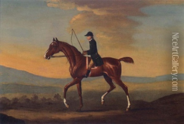 A Gentleman On A Chestnut Hunter Oil Painting - Francis Sartorius the Elder
