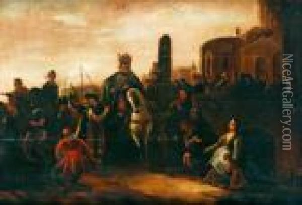 Herodes Intag I Jerusalem Oil Painting - Jacob de Wit