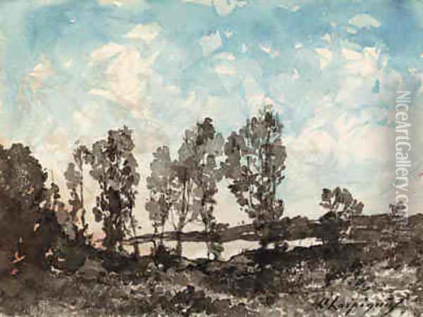 Landscape 2 Oil Painting - Henri-Joseph Harpignies