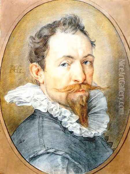 Self-Portrait Oil Painting - Hendrick Goltzius