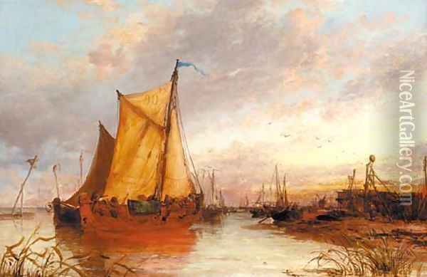 At Zaandan, Holland Oil Painting - James Webb