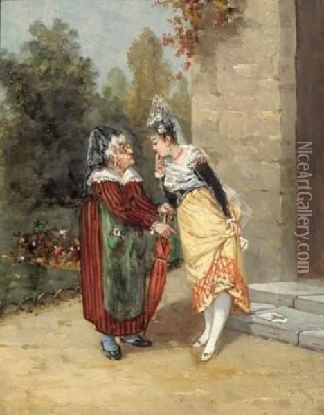 Belle Espagnole Et Sa Duegne Oil Painting - Gustave Mascart