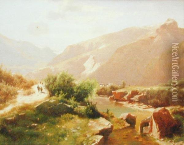 Pejzaz Oil Painting - Leopold Heinrich Voscher