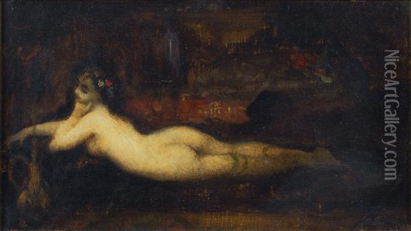 Femme Nue Allongee Oil Painting - Ferdinand Humbert