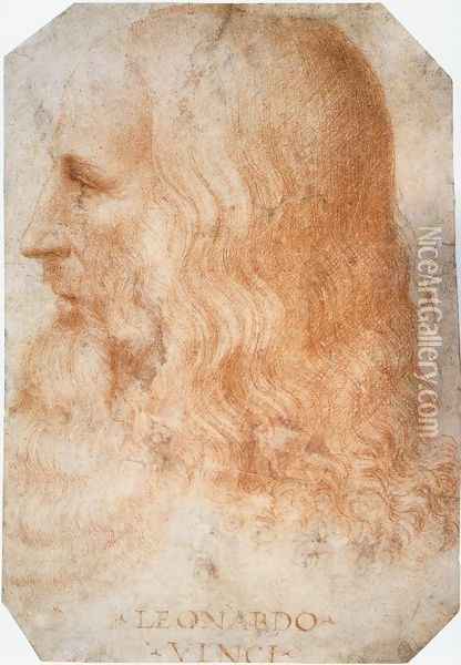 Portrait Of Leonardo Oil Painting - Francesco Melzi