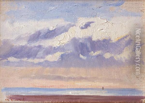 Rayons De Soleil Sur La Mer Oil Painting - Charles Emmanuel Roussel