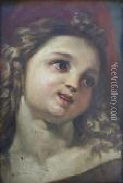 Head Of A Female Figure Oil Painting - Sebastiano Conca
