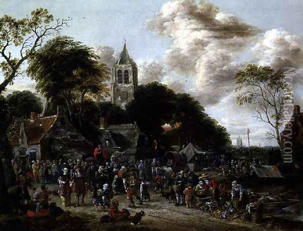 Market Day Oil Painting - Gillis Rombouts