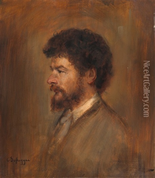 Portrait Of The Sculptor Lorenz Gedon Oil Painting - Franz Von Defregger
