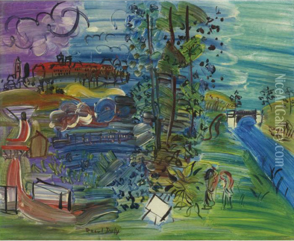 Langres Oil Painting - Raoul Dufy