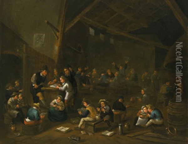 Bauernschule Oil Painting - Egbert van Heemskerck the Younger
