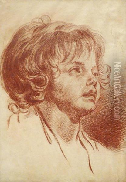 Portrait De Jeune Fille. Oil Painting - Jean Baptiste Greuze