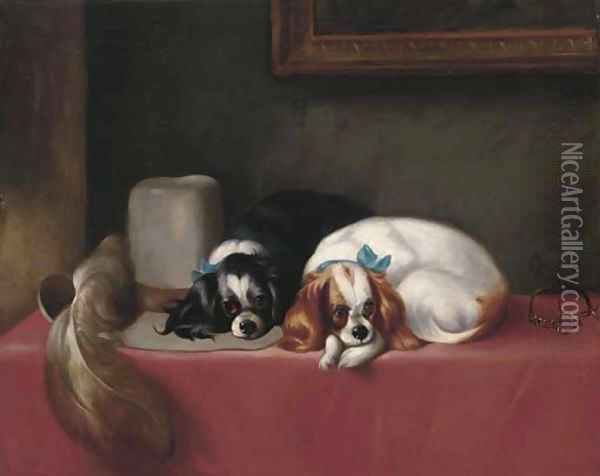The cavalier's pets 3 Oil Painting - Sir Edwin Henry Landseer