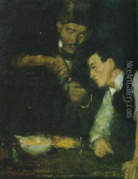 A Tavolo Oil Painting - Pierre (Prince) Troubetzkoy