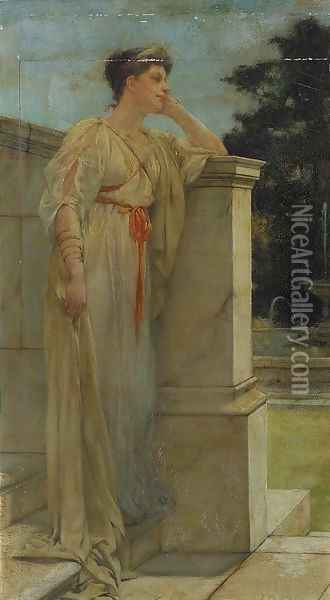 Portrait of a Classical Woman Oil Painting - Francis Davis Millet
