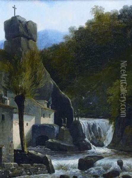 Torrent En Montagne Oil Painting - Casimir, Marquis De Cypierre
