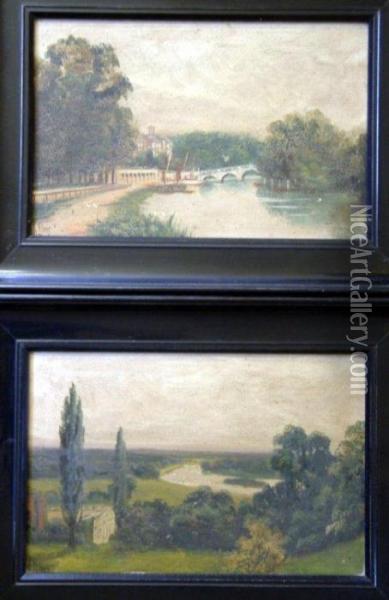 Views Of Richmond Oil Painting - J. Lewis