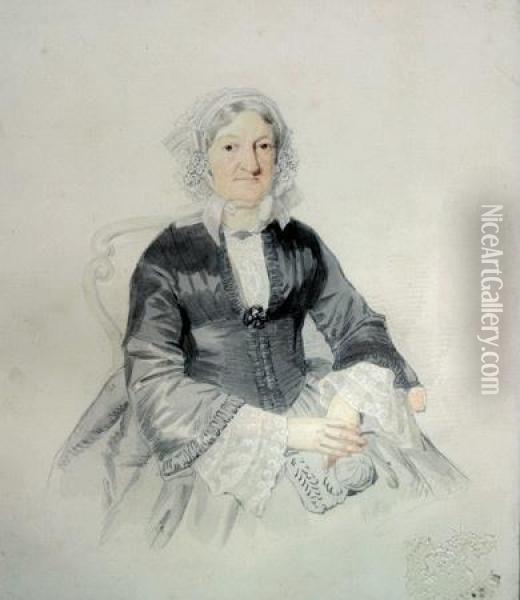 Portrait Of A Lady Oil Painting - William Michael Nicholas