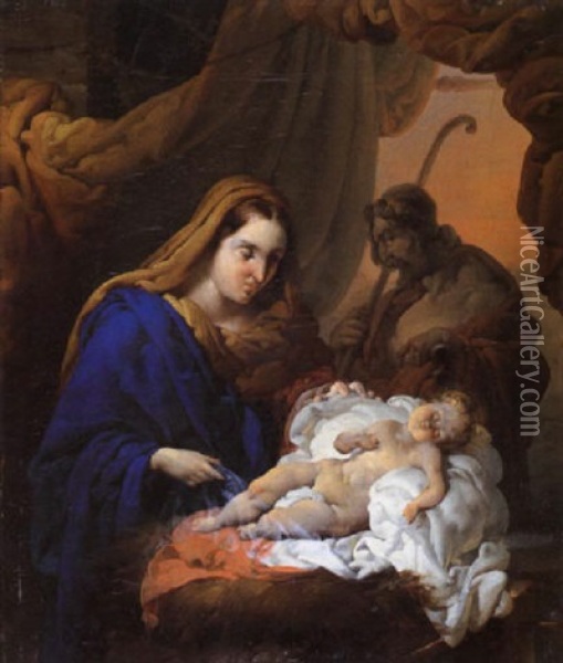 Sacra Famiglia Oil Painting - Francesco Hayez