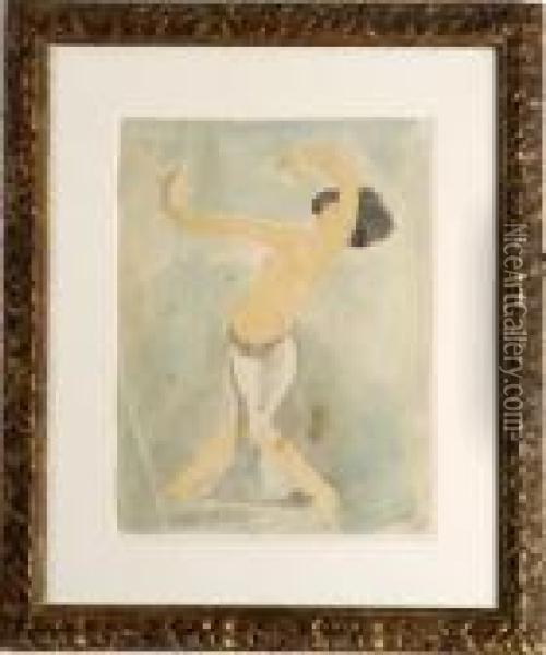 Cambodian Dancer Oil Painting - Auguste Rodin
