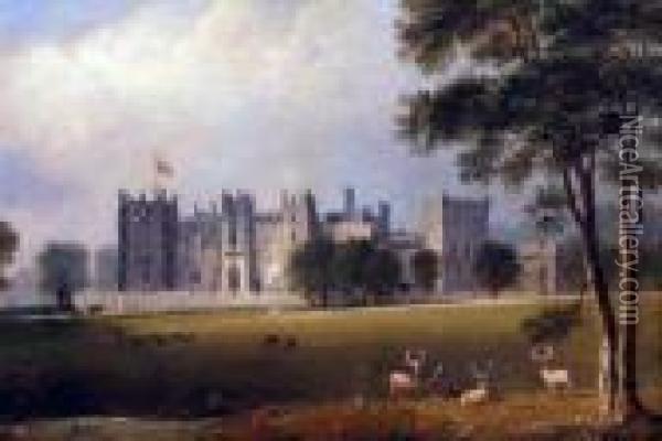 Bransepeth Castle, Durham Oil Painting - George Vincent