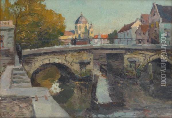 Pont Ensoleille Oil Painting - A. Keller