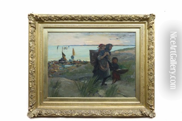 Bringing Home The Catch Oil Painting - James Elder Christie
