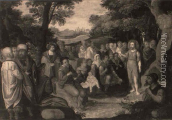 La Predication De Saint Jean Baptiste Oil Painting - Ambrosius Francken the Elder