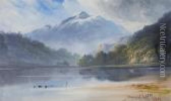 Diamond Lake Oil Painting - Henry William Kirkwood