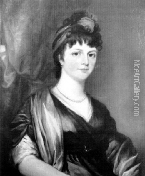 Portrait Of Mrs Scott Of Harden Oil Painting - Thomas Phillips