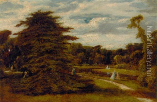 The Pleasure Park At Syon House Oil Painting - Giles Firmin Phillips