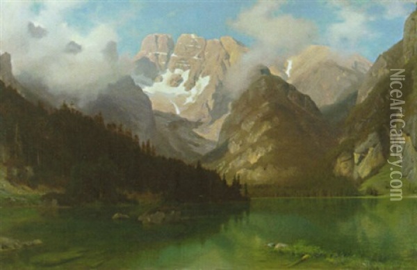 Abend Am Achensee In Tirol Oil Painting - Wilhelm Bode