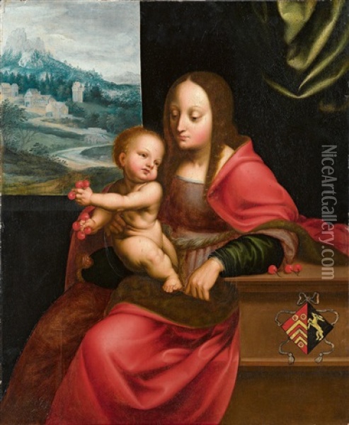 Madonna Mit Kind Oil Painting - Joos Van Cleve