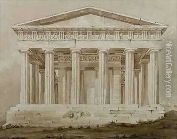Temple of Hephaestus, Athens Oil Painting - Henry Bailey