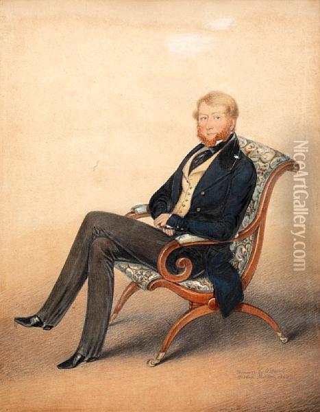 Portrait Of A Gentleman Oil Painting - Albin Roberts Burt