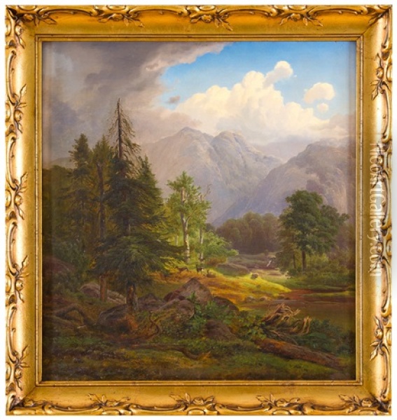 Horska Krajina Oil Painting - Vojtech Brechler