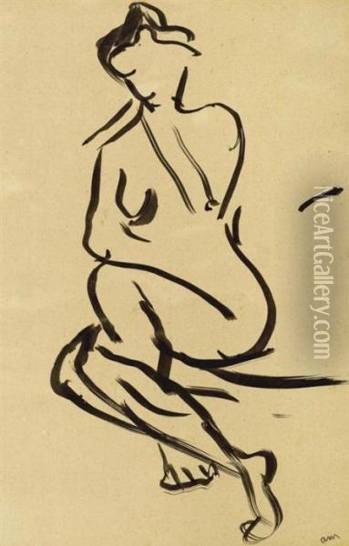 Seated Nude Oil Painting - Albert Marquet