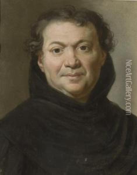 Portrait Of An Ecclesiastic, Bust-length Oil Painting - Joseph Ducreux