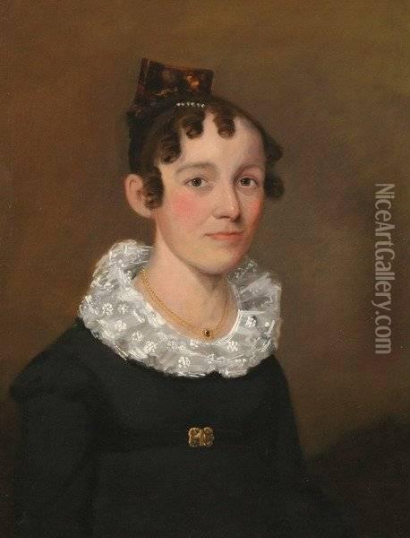 Portrait Of A Young Lady Oil Painting - William P. Codman