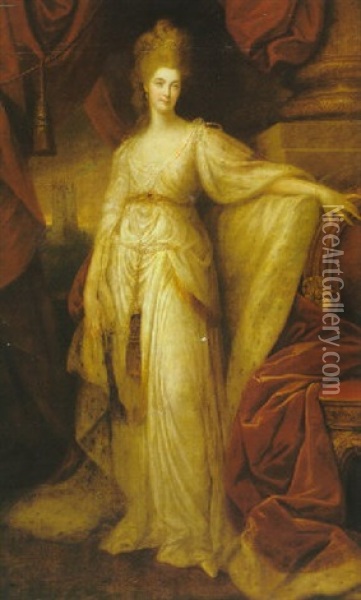 Portrait Of Anne, Duchess Of Cumberland Oil Painting - Richard Cosway